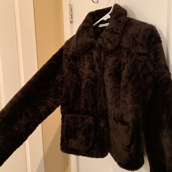Miss Selfridge UK Faux Fur Lined Short Coat Size XS - Picture 5 of 11